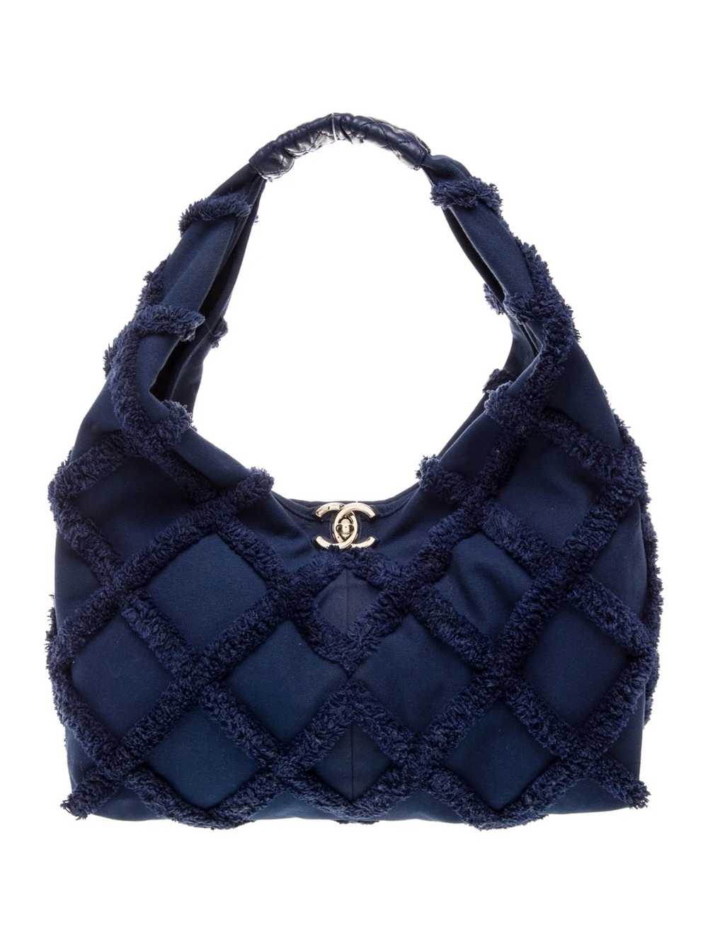 Chanel 21C Large Hobo Bag Navy & Gold